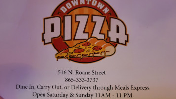 Downtown Pizza Arcade And Events menu