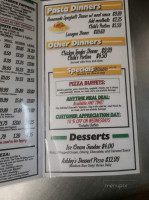 Tony's Pizza menu