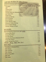 Samurai Hibachi Grill menu