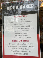 Birch Baked Gluten Free menu