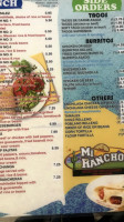 Mi Rancho Mexican menu