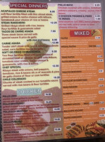 Mi Rancho Mexican menu