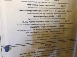 Green Elephant menu