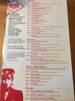 Red's Porch menu