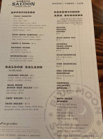 Blue Moon Saloon menu