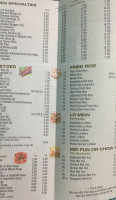 Muzi Asian menu