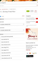 Zheng's China Express menu