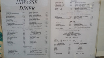 Hiwasse Diner menu