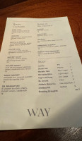 The Will The Way menu