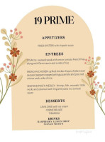 19 Prime And Tapas menu