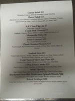 Salt Water Grille Pub menu