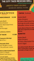 The City Tacos menu