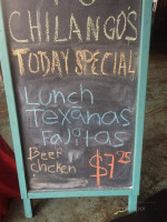 Chilanglo's Mexican Resturant menu