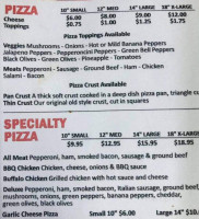 Carnavellies Pizza Pasta House menu