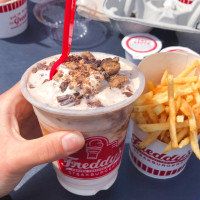 Freddy's Frozen Custard Steakburgers inside