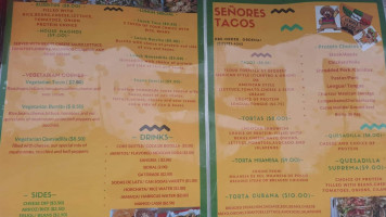 Senores Tacos menu