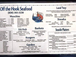 Off The Hook Seafood menu