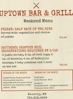 Uptown Bar & Grill menu