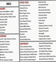 Cerra's Market menu