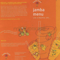 Jamba Juice menu