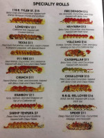 Mat'su Japanese Steak House menu