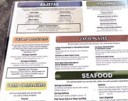 Burros Tex Mex And Grill menu