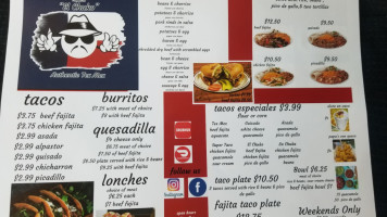 Food Truck De El Chefe menu