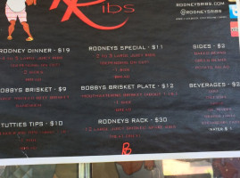 Rodney's Ribs Food Truck menu