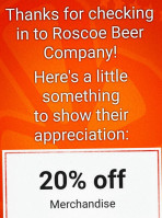 Roscoe Beer Company food