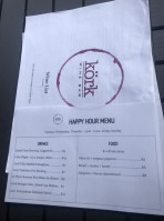 Kork Wine menu