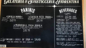 Gelateria Pasticceria Fiorentina menu