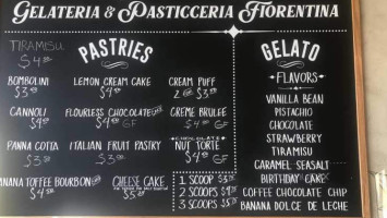 Gelateria Pasticceria Fiorentina menu