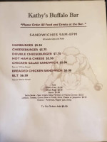 Kathy's Buffalo menu