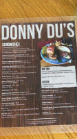 Donny Du's menu