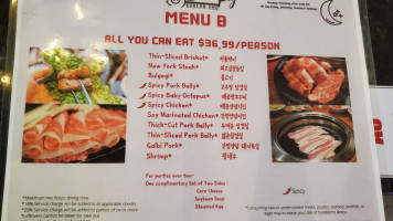 Iron Pig Korean Bbq menu