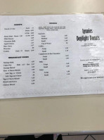 Daylight Donuts menu