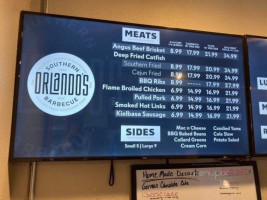 Orlando's Fish And Grill menu