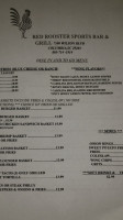 Red Rooster Sports And Grill menu