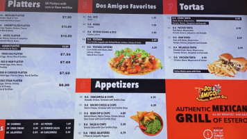 Dos Amigos Authentic Mexican Grill menu