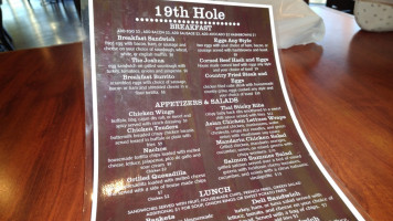19th Hole Lounge At Lakeridge menu