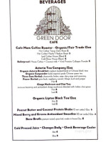 Green Door Cafe menu