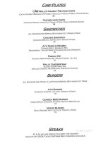 Aj's Oldtown Steakhouse Tavern menu