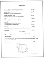 Bear Claw Grill menu