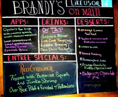 Brandy's On Main menu