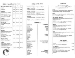 Kairos Ranch Pizza menu