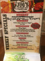 Jug's Hitching Post menu