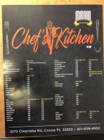 Chef's Kitchen menu