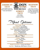 Don Tacos Tequila menu