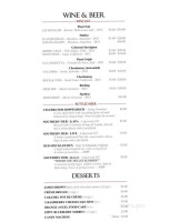 3/4 Cafe menu