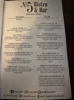 No. 5 Bistro menu